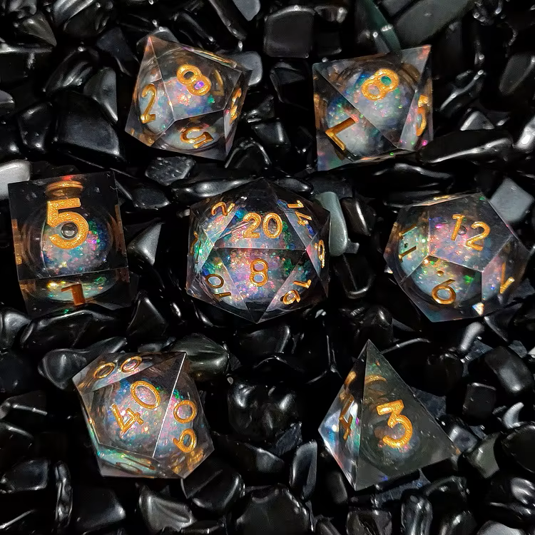 Liquid core Sharp edge dice galaxy