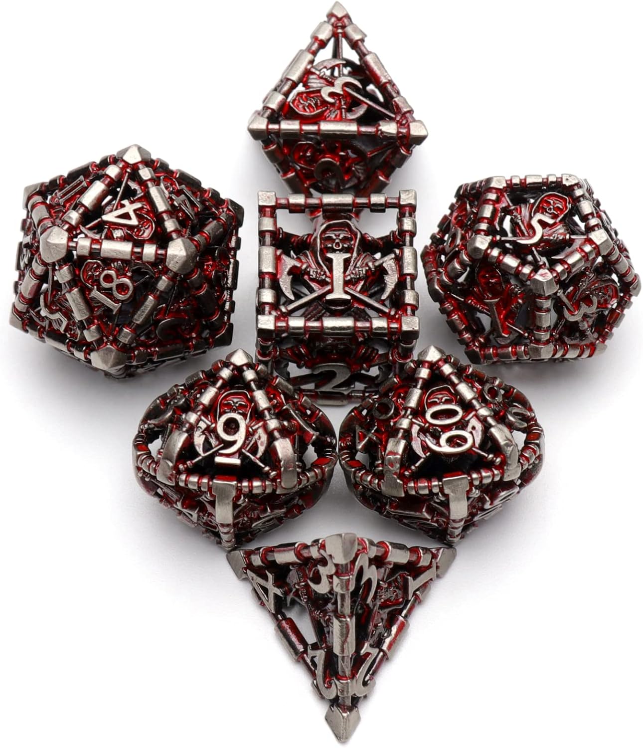 Metal dice set warrior