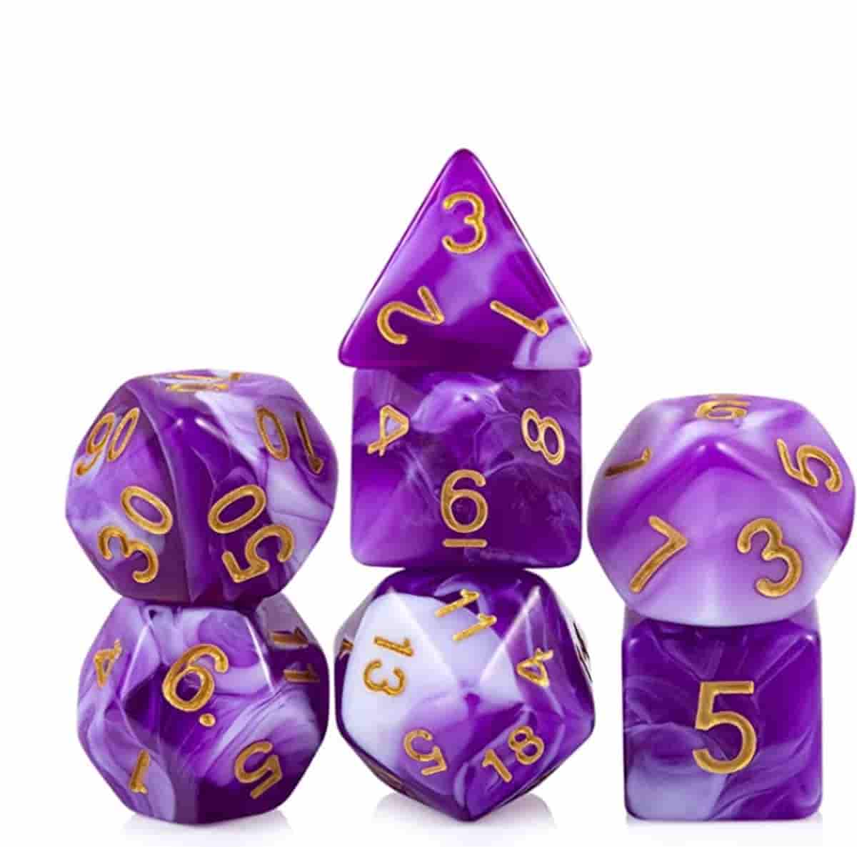 Polydice set Marmer