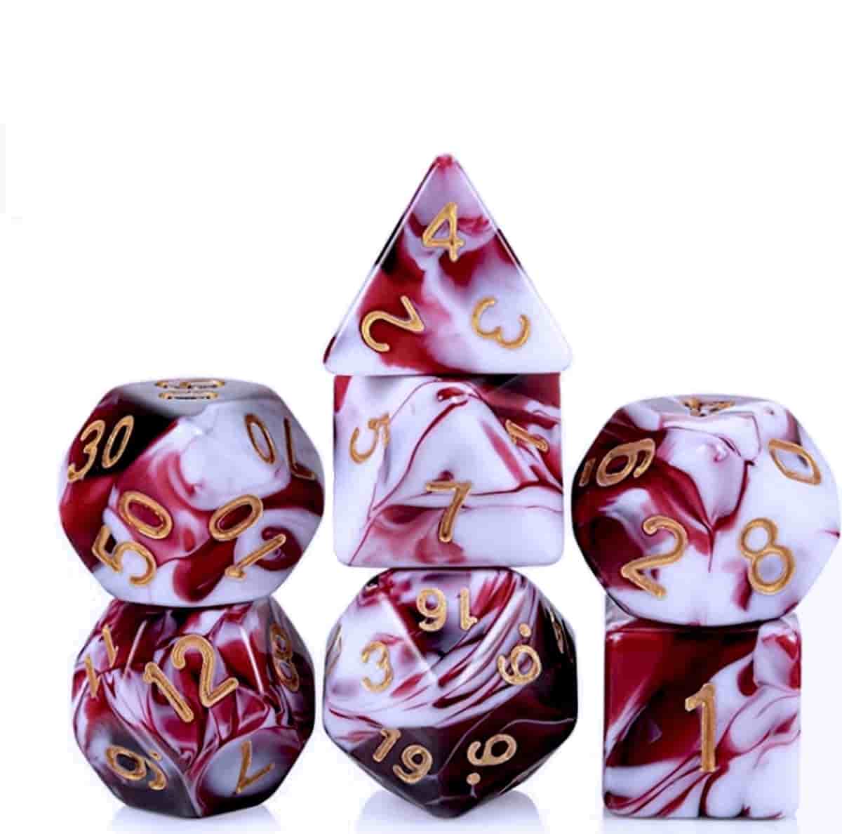 Polydice set Marmer