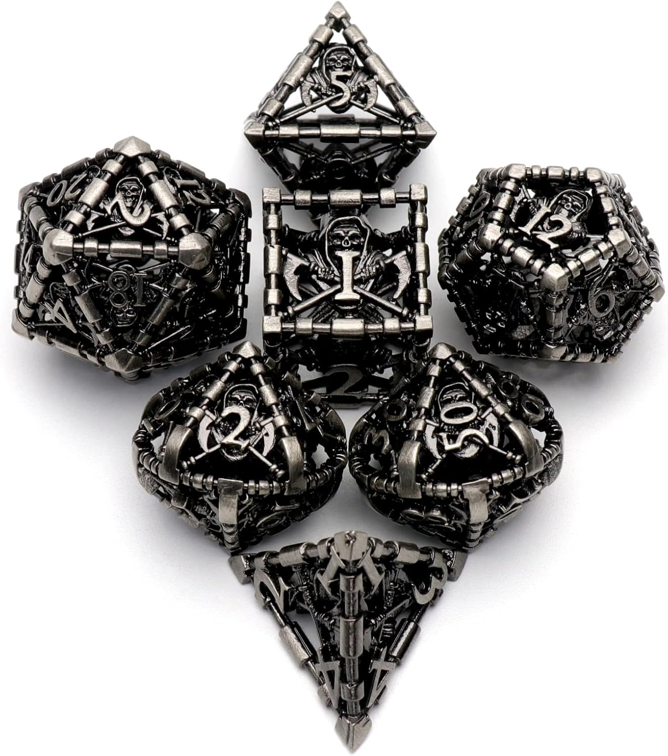 Metal dice set warrior