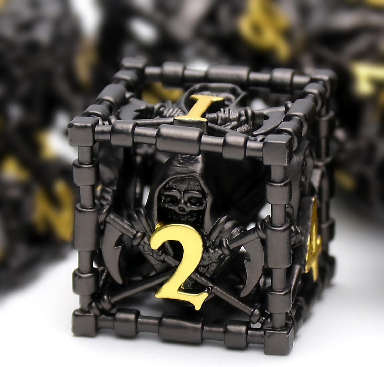 Metal dice set warrior